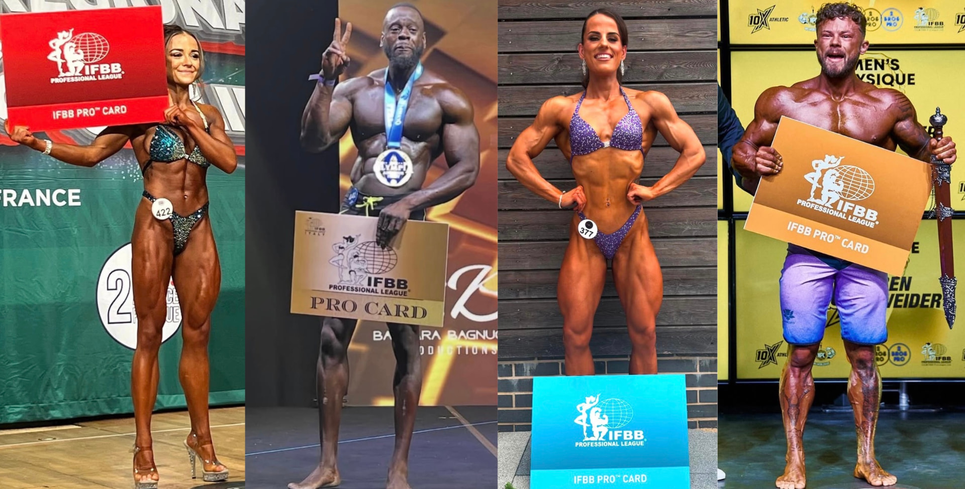 Team Blackmore athletes with IFBB Pro Cards and competition wins